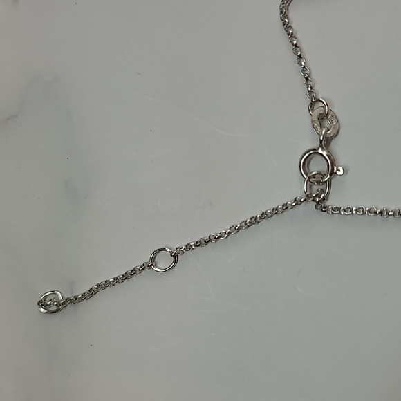 SILVER CIRCLE OF LIFE CZ PENDANT & CHAIN - Picture 7 of 8